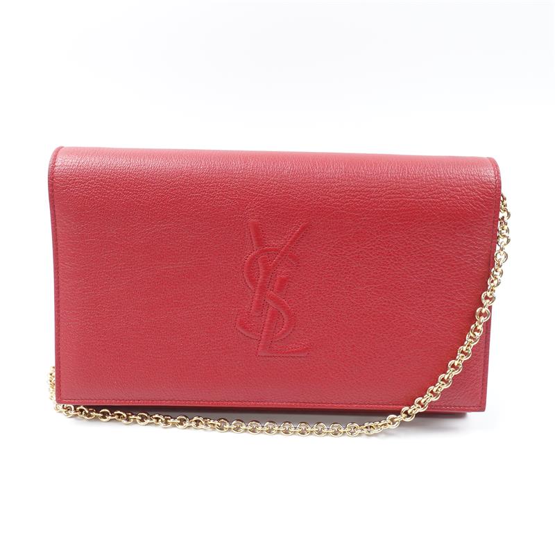 Pre-owned Saint Laurent Red Calfskin Shoulder Bag