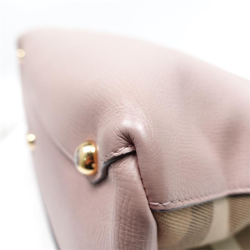 [Deal] Pre-owned Burberry Pink The Banner Calfskin Shoulder Bag