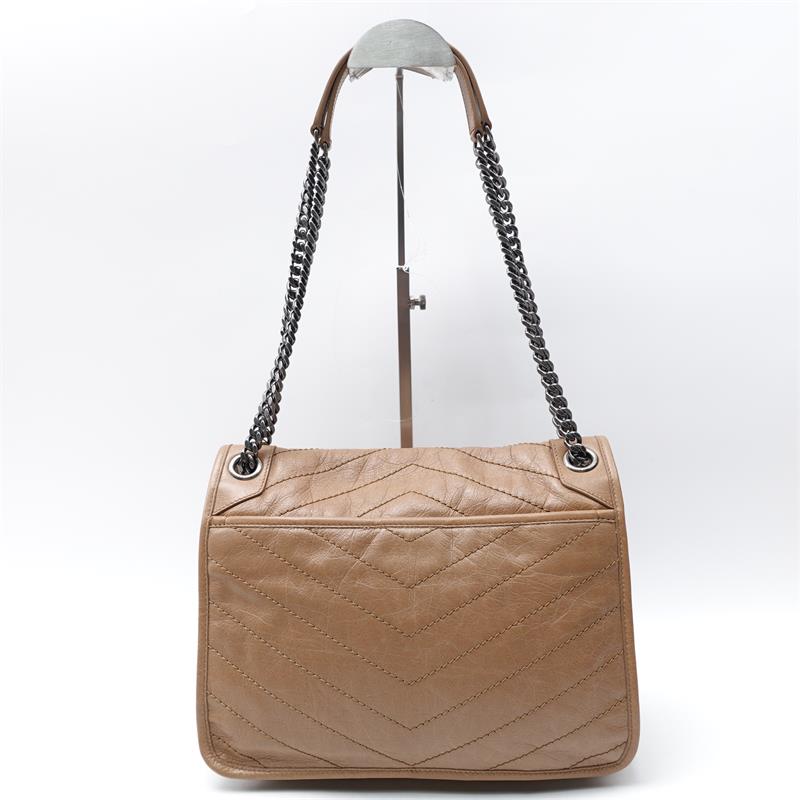 Pre-owned Saint Laurent Niki Medium Camel Calfskin Shoulder Bag