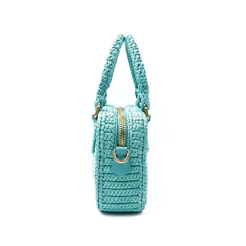 Pre-owned Miumiu Blue Canvas Handle Bag-HZ