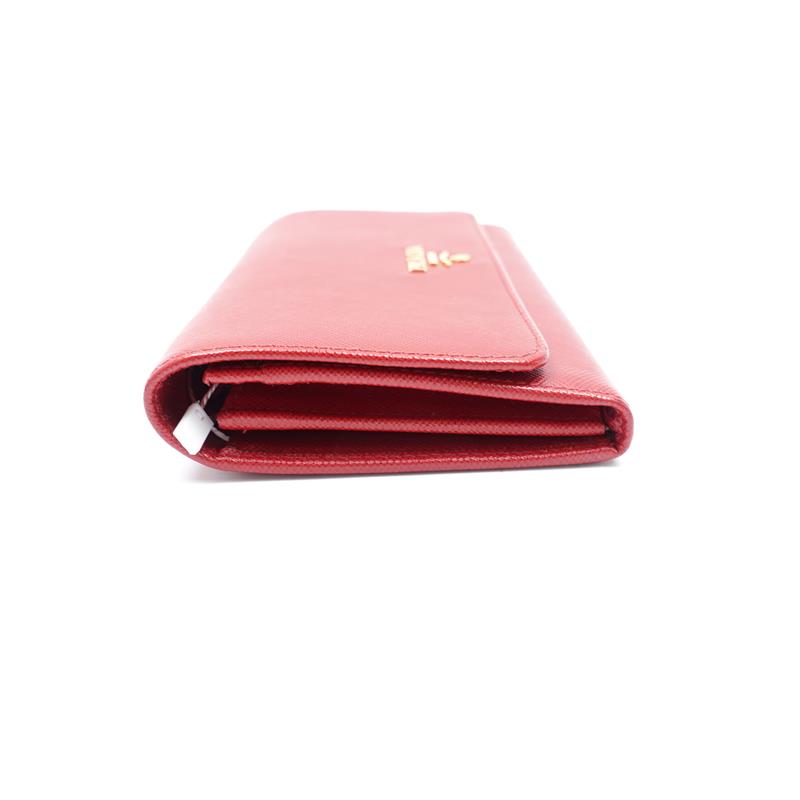 Pre-owned Prada Red Calfskin Wallet