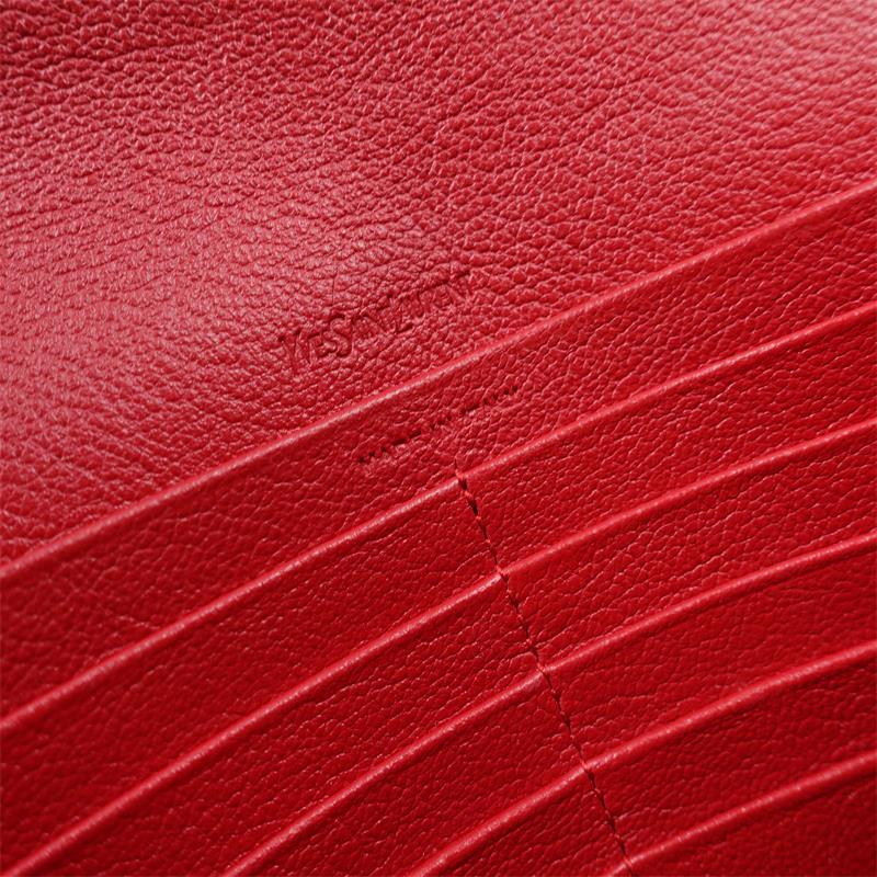 Pre-owned Saint Laurent Red Calfskin Shoulder Bag