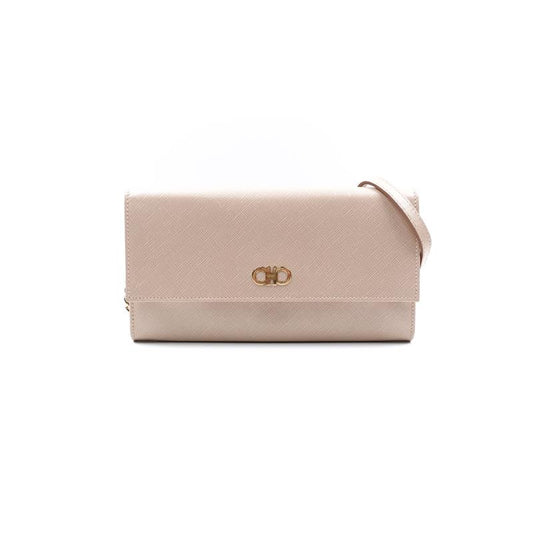 Pre-owned Ferragamo Pink Calfskin Shoulder Bag