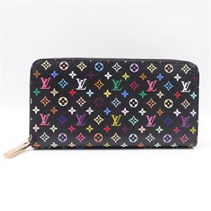 【DEAL】Louis Vuitton ZIPPY Black Multicolor Monogram Black Canvas Long Zippy Wallet