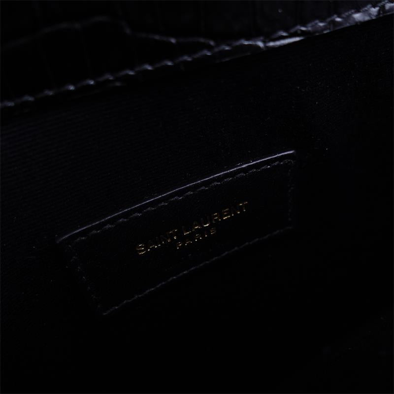 Pre-owned Saint Laurent Black Calfskin Clutch