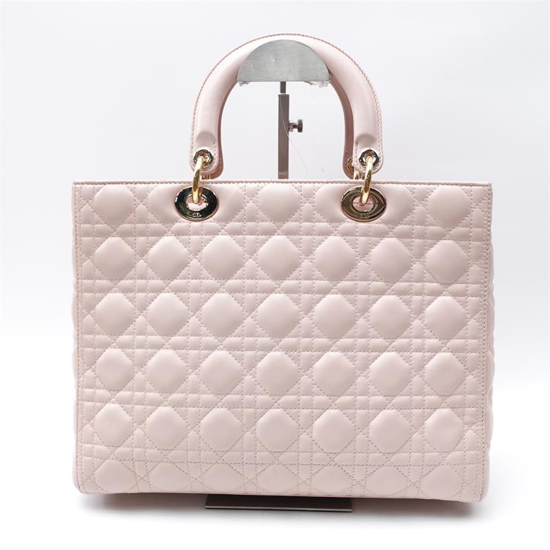 Pre-owned Dior Lady Pink Calfskin Tote Bag