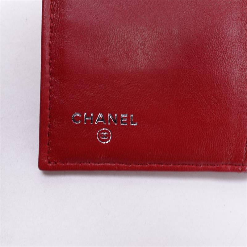 Pre-owned Chanel CF Red Long Calfskin Wallet