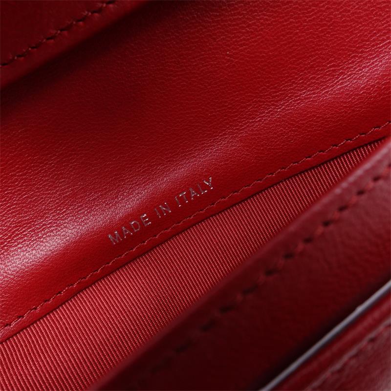 Pre-owned Chanel CF Red Long Calfskin Wallet