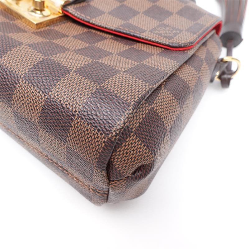 Pre-owned Louis Vuitton Croisette Damier Eben Coated Canvas Shoulder Bag