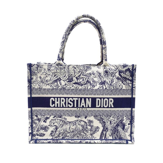 Pre-owned Dior Blue Book Tote Canvas Tote