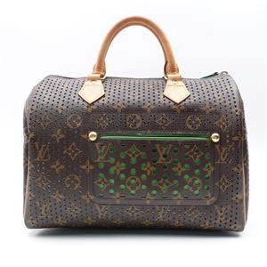 Louis Vuitton Speedy 30 Monogram Brown And Green Canvas Hollow Tote