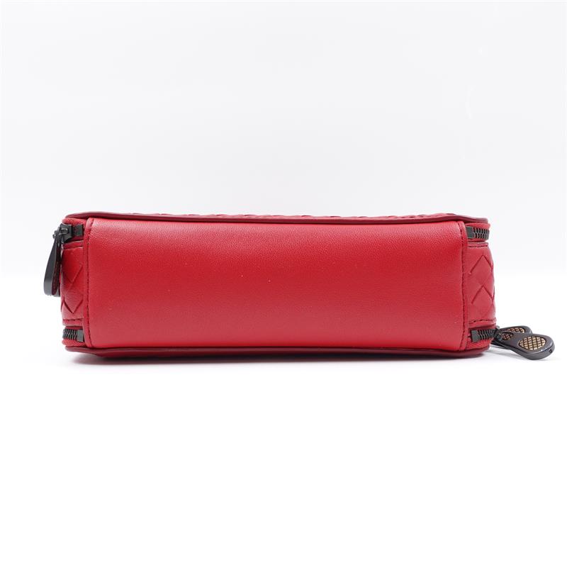 【DEAL】Bottega Veneta Red Calfskin Box Cross Body Bag