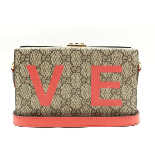 Pre-owned Gucci  LOVE Box Coated Canvas Crossbody Bag-HZ