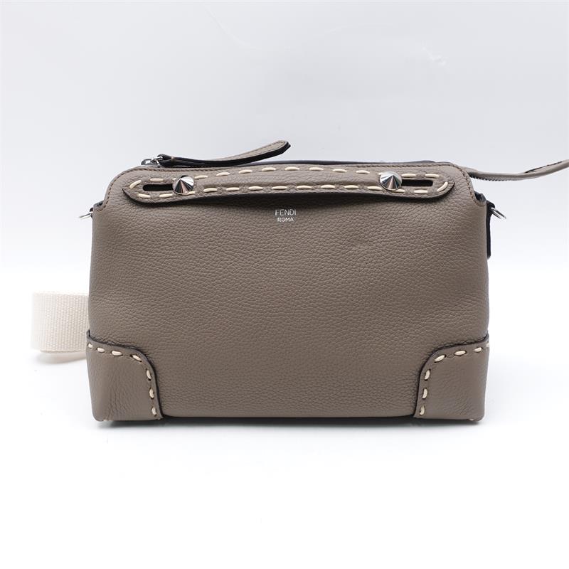 Fendi By The Way Grey Calfskin Shoulder Bag-TS