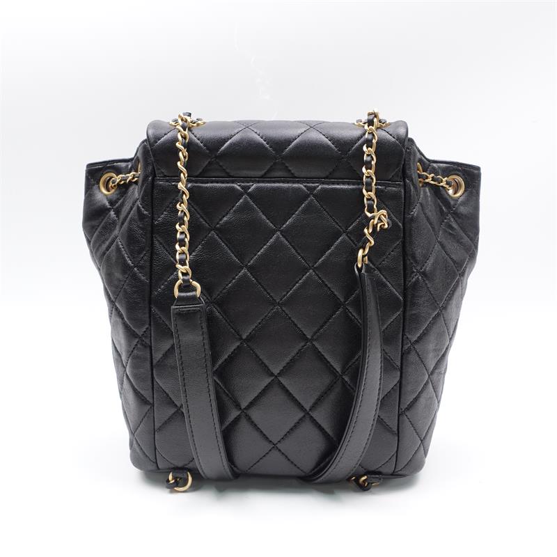 Pre-owned Chanel Black Calfskin Backpack