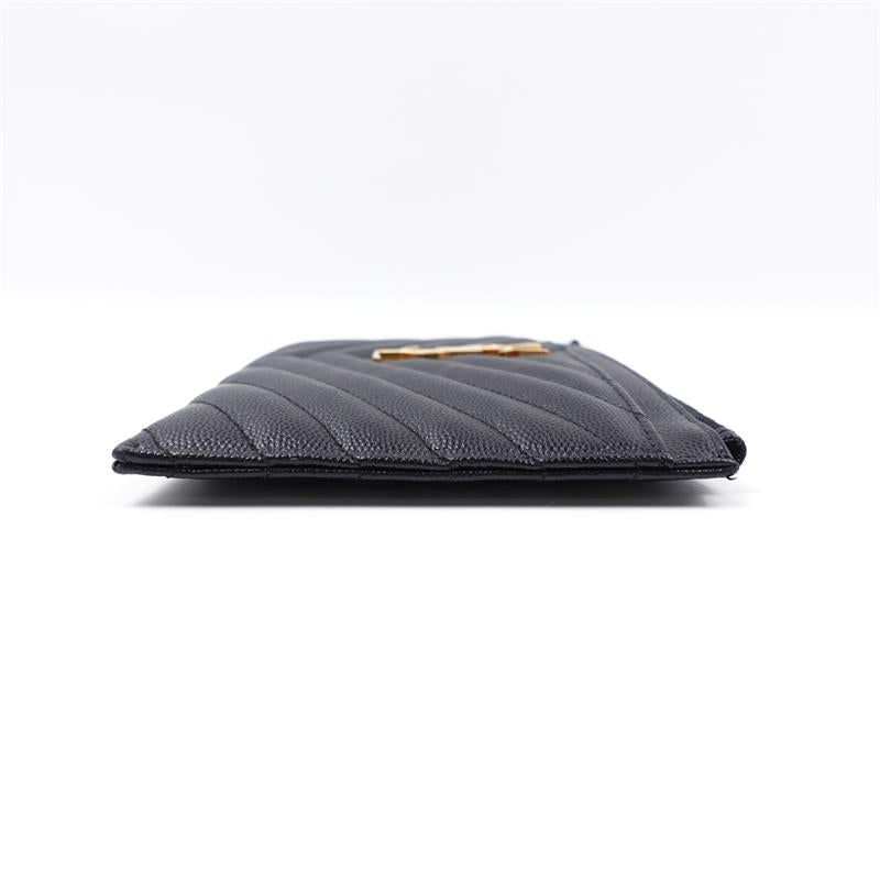 Pre-owned Saint Laurent Black Calfskin Clutch