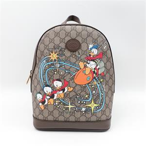 Pre-owned GUCCI Canvas Backpacks Disney GG Supreme Beige Coated Shoulder Bag-HZTT