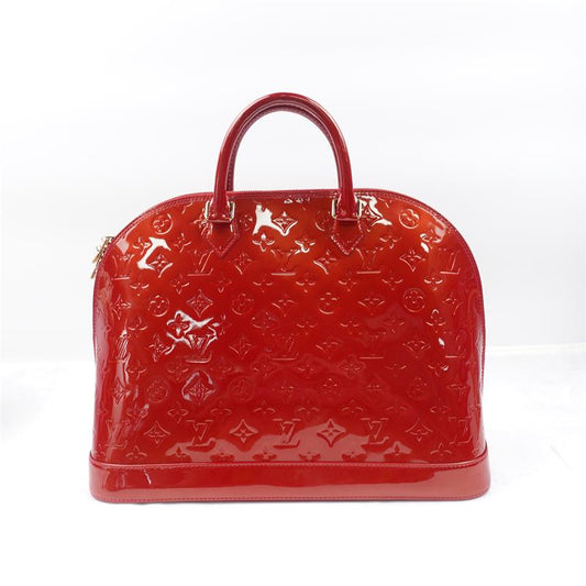 Pre-owned Louis Vuitton Alam Red Vernis Handle Bag