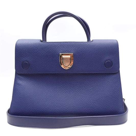 Pre-owned Dior Blue Ever Calfskin Shoulder Bag-HZ