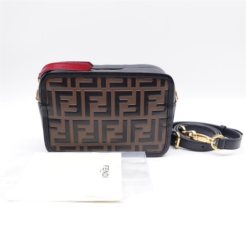 Pre-owned Fendi Brown Camera Case Calfskin Shoulder Bag