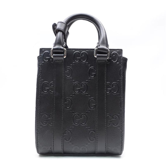 Pre-owned Gucci Black Calfskin Shoulder Bag-HZ