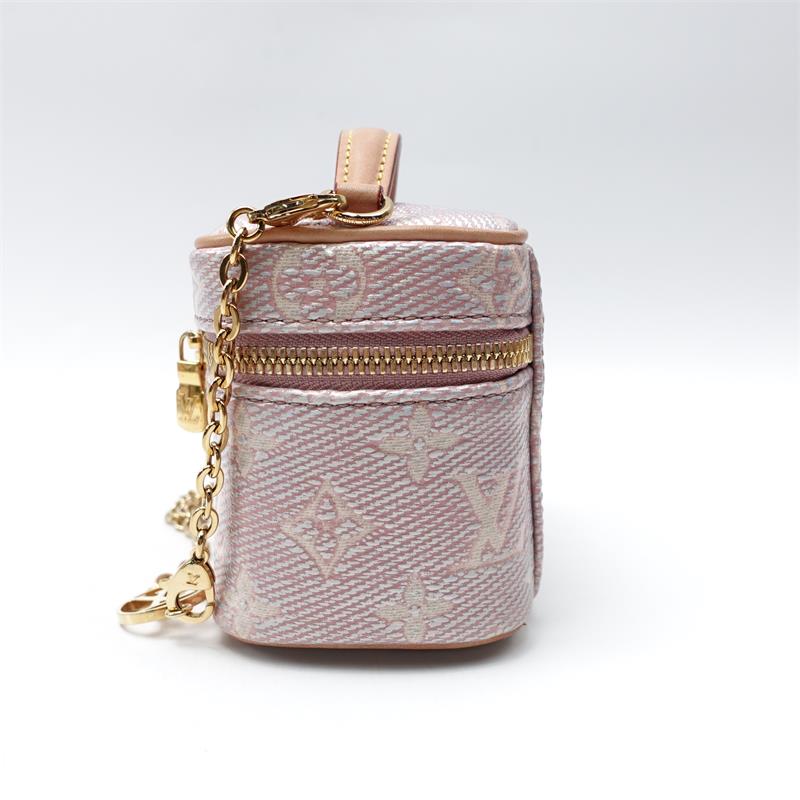 Pre-owned Louis Vuitton Nice Pink Calfskin Wristlet-TS