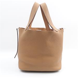 Pre-owned Hermes Calfskin Shoulder Bags Picotin 22 Khaki Shoulder Bag-HZTT