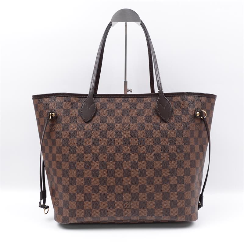 Pre-owned Louis Vuitton Damier Eben Neverfull Coated Canvas Shoulder Bag