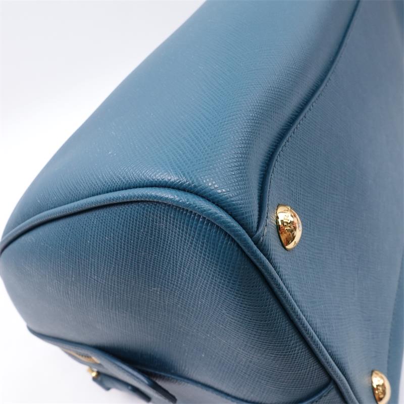 【DEAL】Pre-owned Prada Teal Saffiano Shoulder Bag