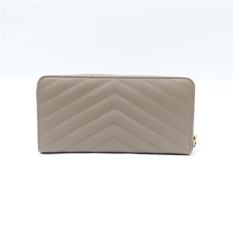 Pre-owned Saint Laurent Beige Calfskin Wallet