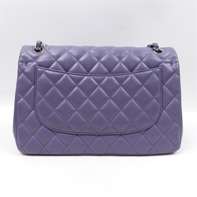 Pre-owned Chanel Jumbo Lavender Purple Lambskin Shoulder Bag - HZ