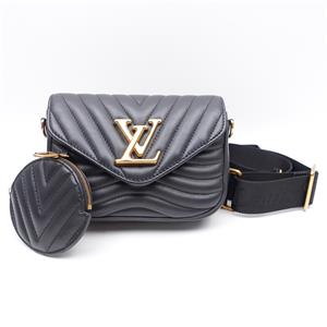 Pre-owned Louis Vuitton Calfskin Shoulder Bags New Wave Black Shoulder Bag-HZTT