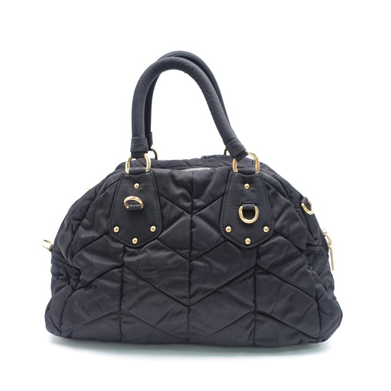 【DEAL】Prada Black Nylon Golden Hardware Handbag