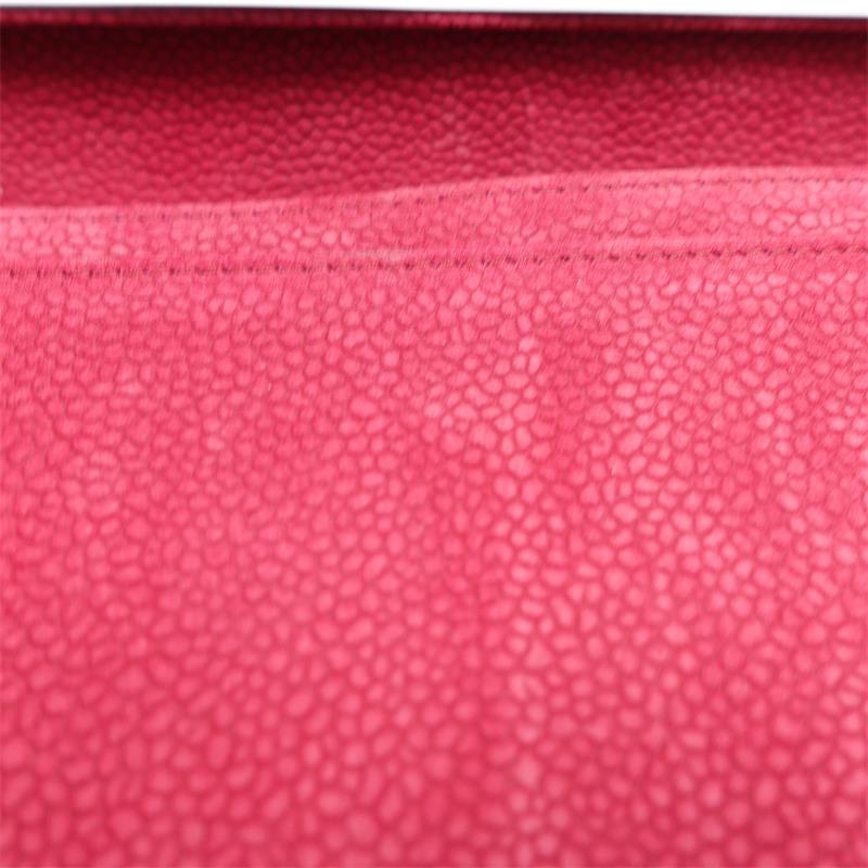【DEAL】Pre-owned Chanel 2.55 Fushi Pink Suede Long Bifold Wallet - HZEN