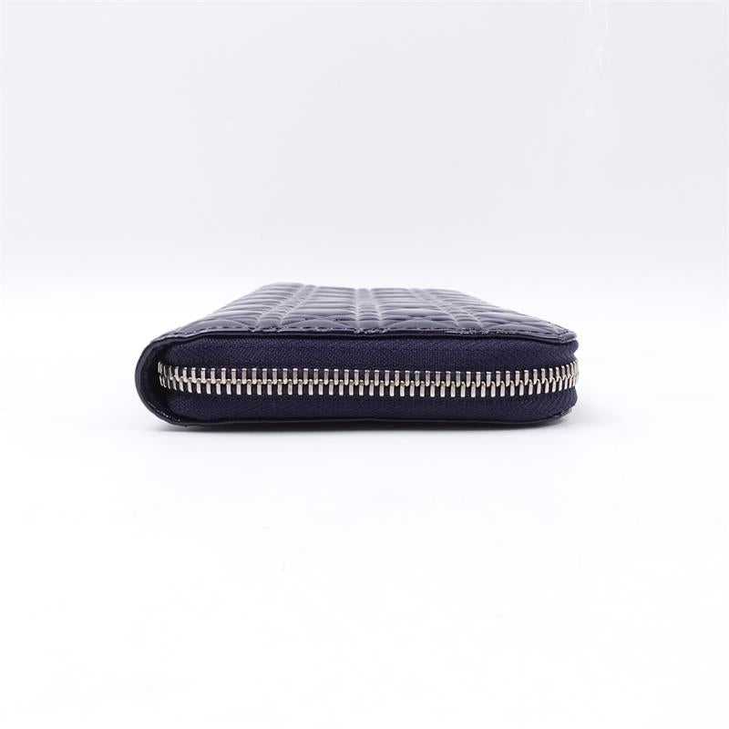 Pre-owned Dior Black Vernis Long Zippy Wallet