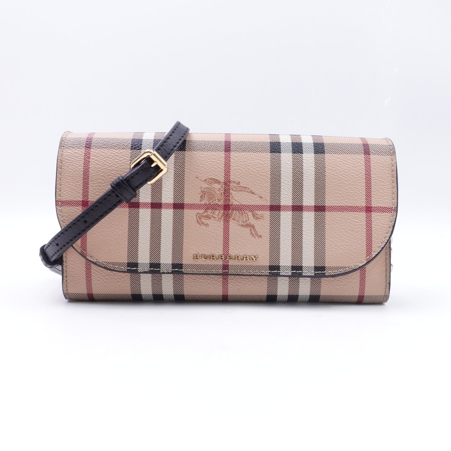 【DEAL】Pre-owned Burberry Vintage Woc Plaid Coated Canvas Crossbody Bag