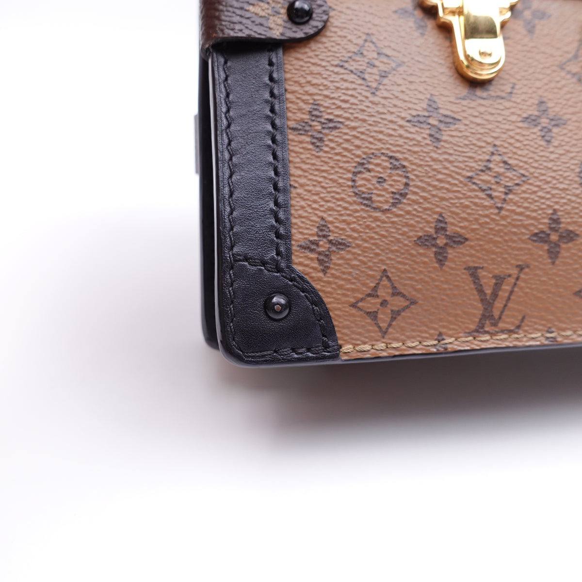 Pre-Owned Louis Vuitton Trunk Clutch Brown Monogram Canvas Shoulder Bag T10399734