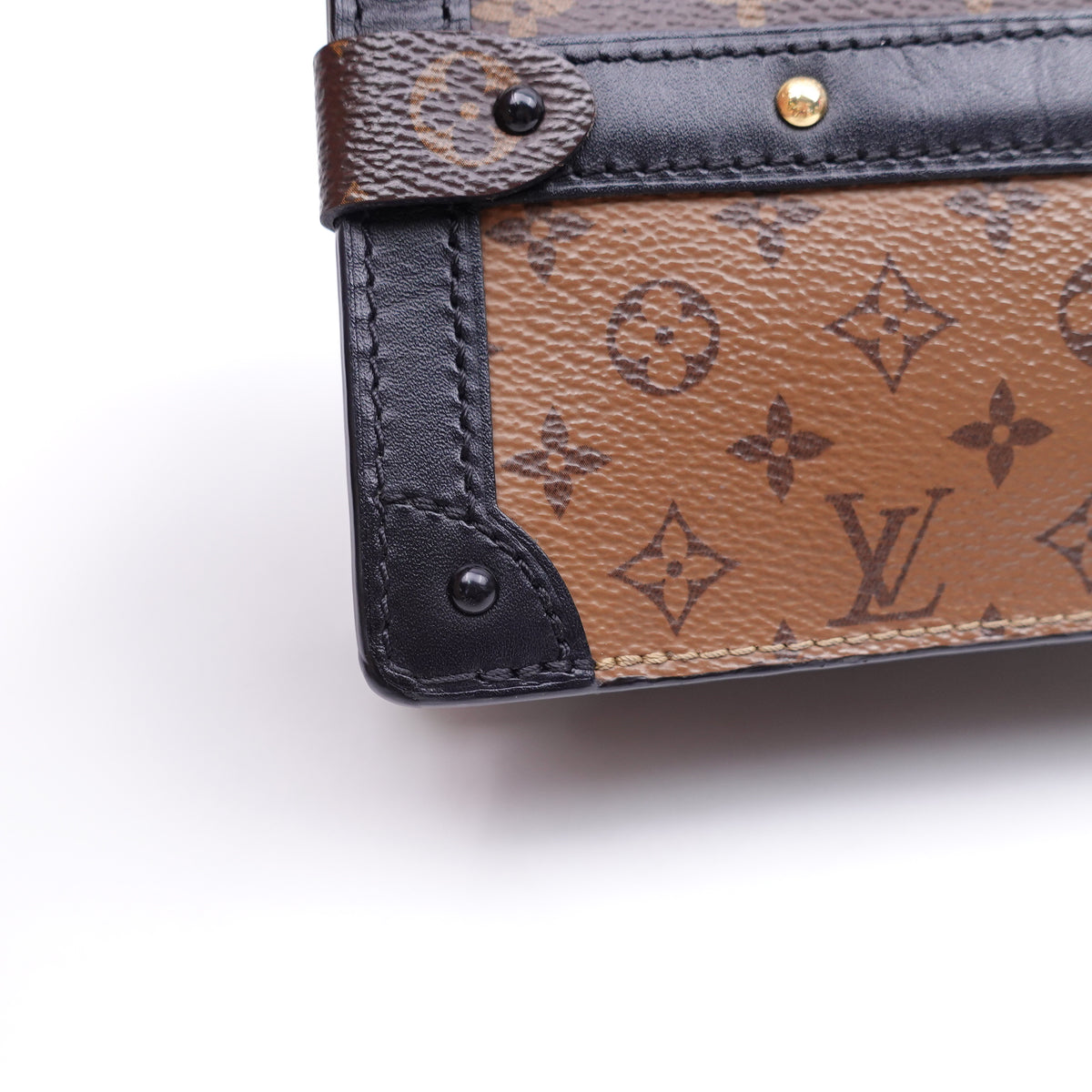 Pre-Owned Louis Vuitton Trunk Clutch Brown Monogram Canvas Shoulder Bag T10399734