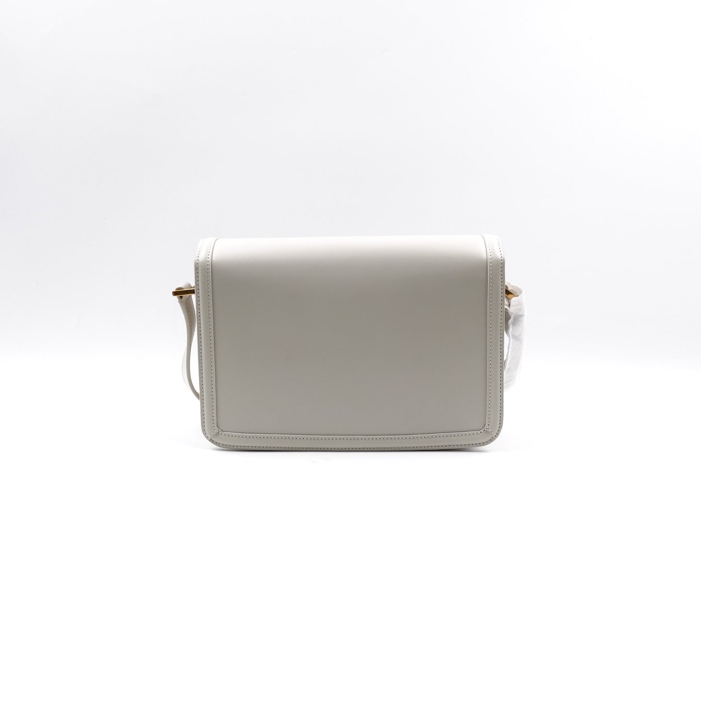 Pre-owned Saint Laurent White Solferion Calfskin Shoulder Bag