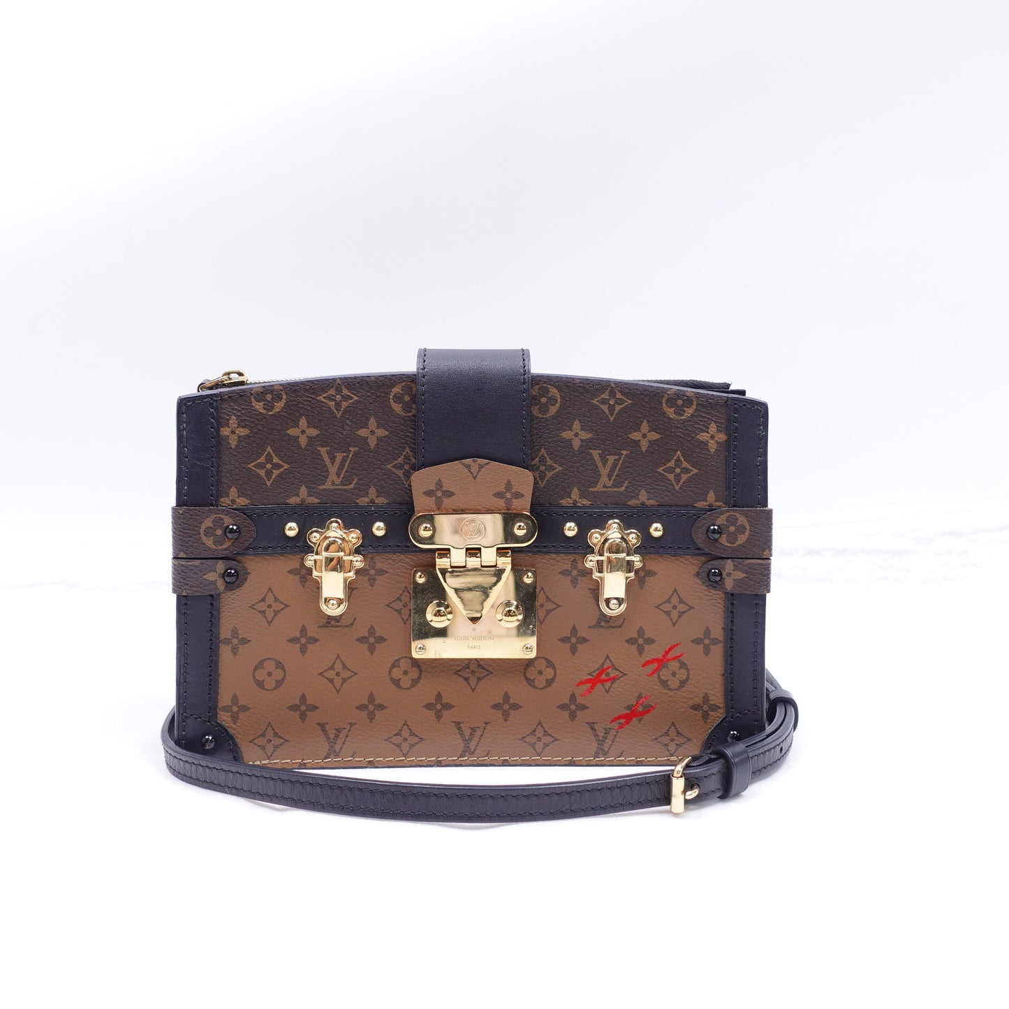 Pre-Owned Louis Vuitton Trunk Clutch Brown Monogram Canvas Shoulder Bag T10374337