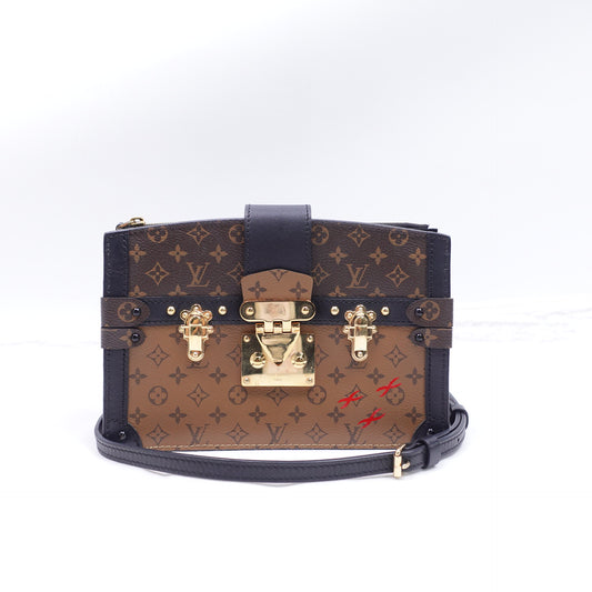 Pre-Owned Louis Vuitton Trunk Clutch Brown Monogram Canvas Shoulder Bag T10374337
