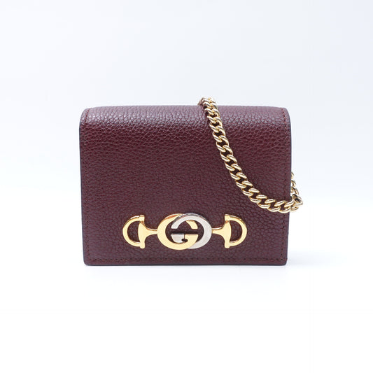 Gucci Zumi Burgundy Calfskin Leather Shoulder Bag T10410373