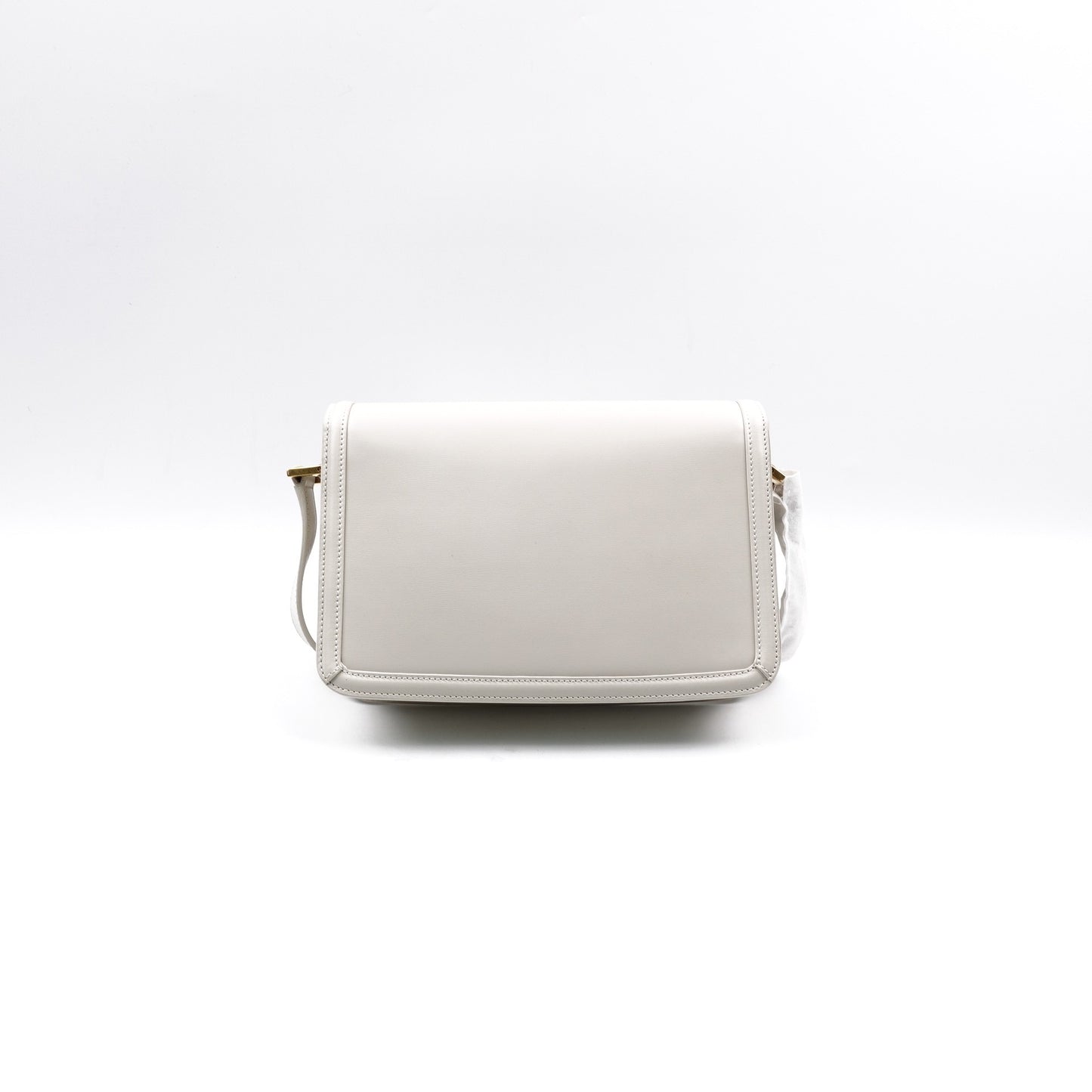 Pre-owned Saint Laurent White Solferion Calfskin Shoulder Bag