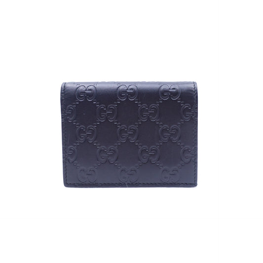 Pre-owned Gucci Black Calfskin Short Wallet