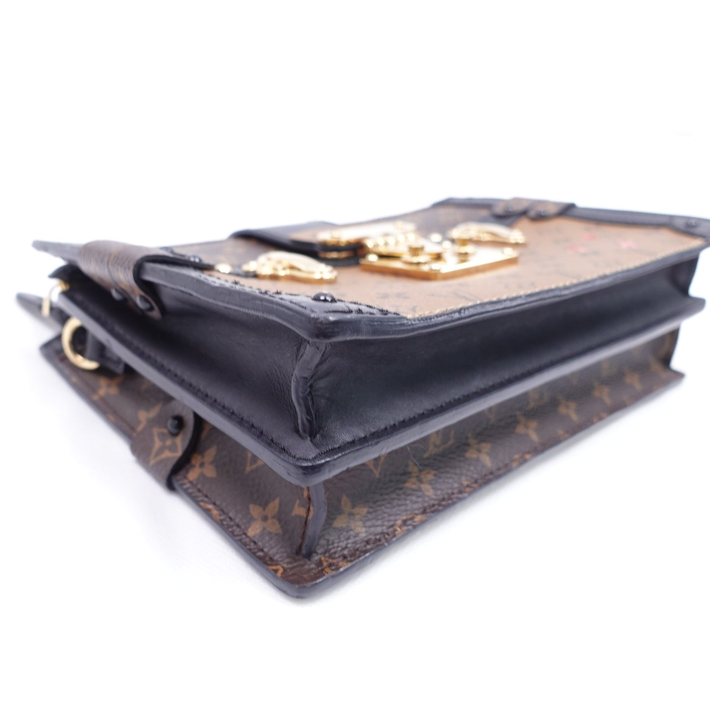 Pre-Owned Louis Vuitton Trunk Clutch Brown Monogram Canvas Shoulder Bag T10374337