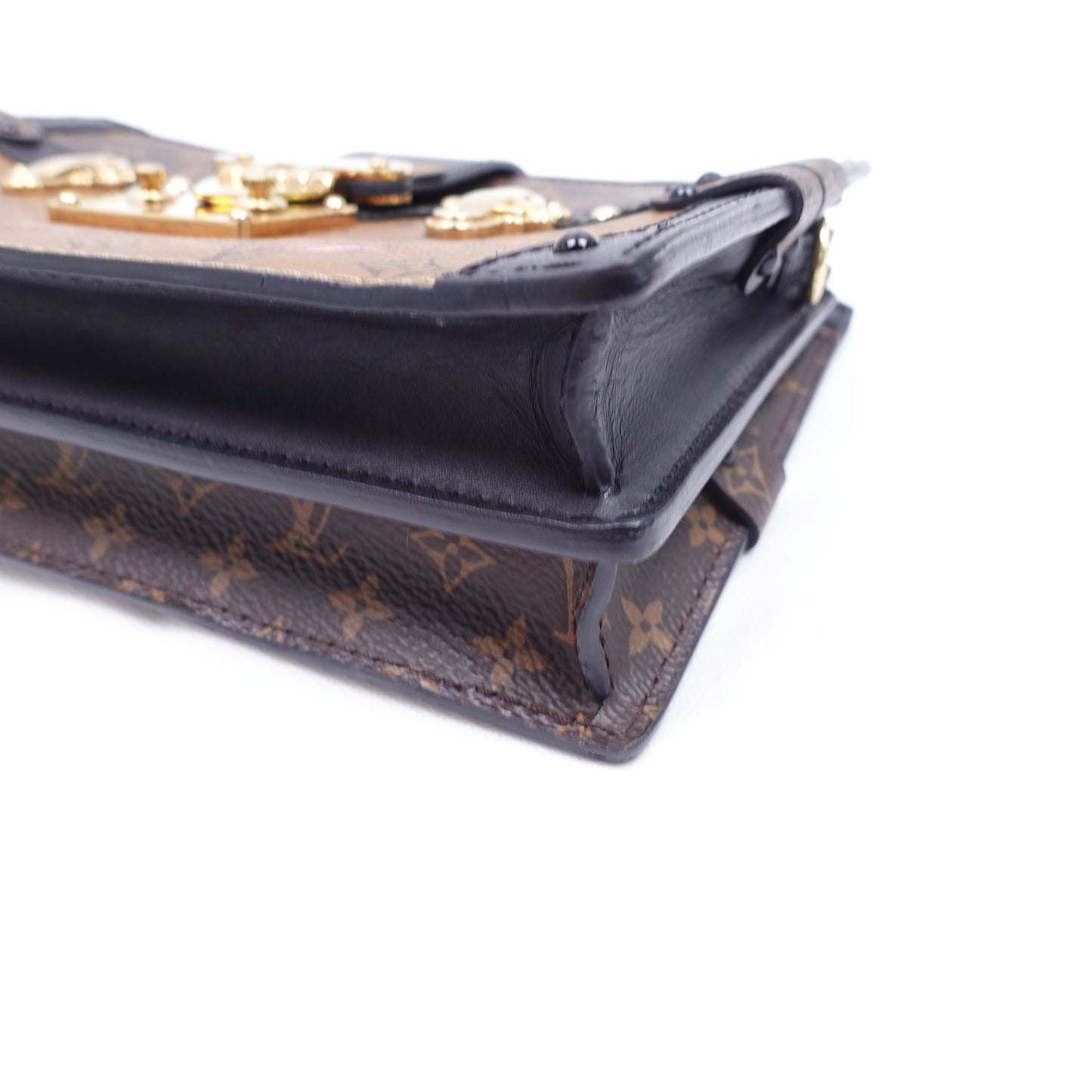 Pre-Owned Louis Vuitton Trunk Clutch Brown Monogram Canvas Shoulder Bag T10374337