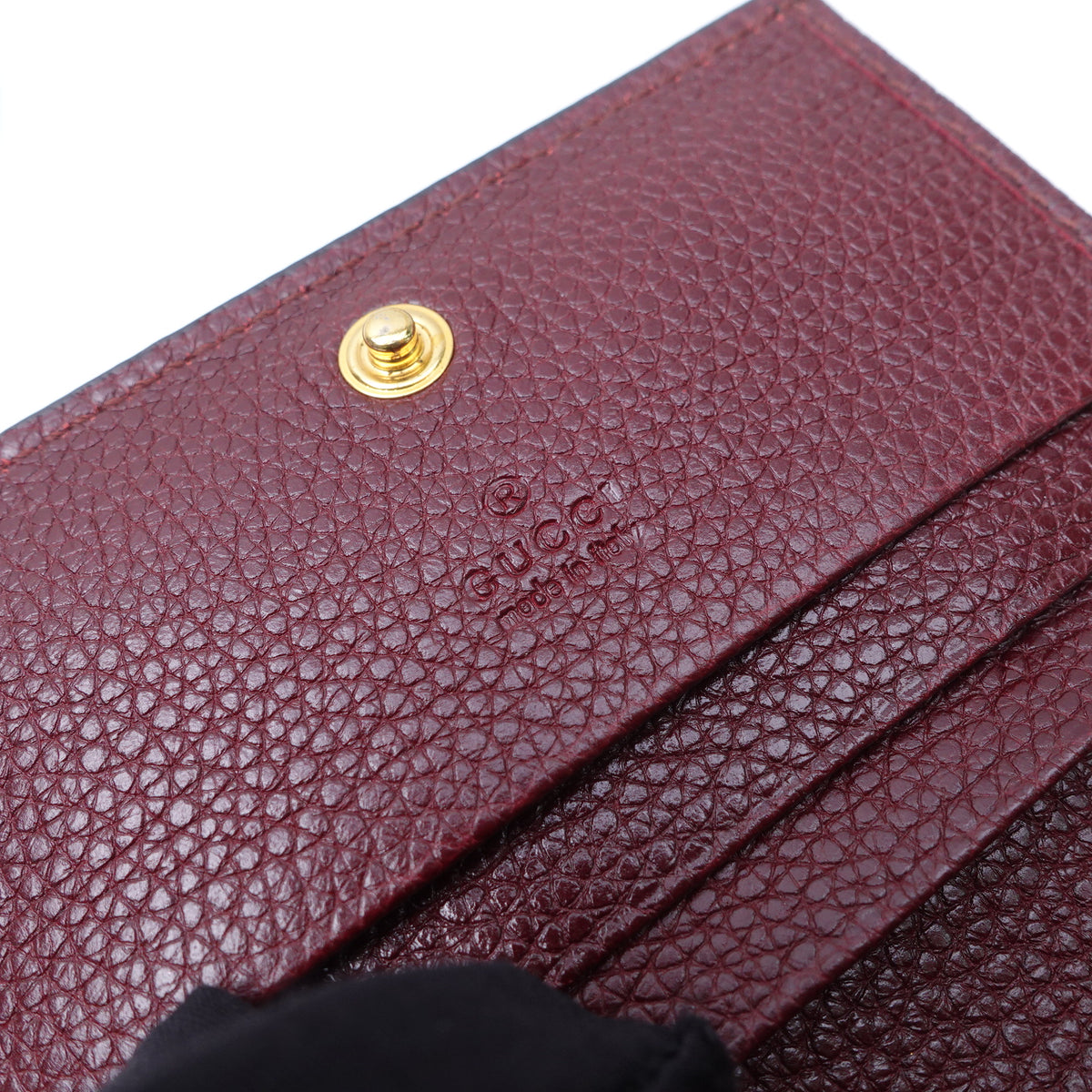Gucci Zumi Burgundy Calfskin Leather Shoulder Bag T10410373