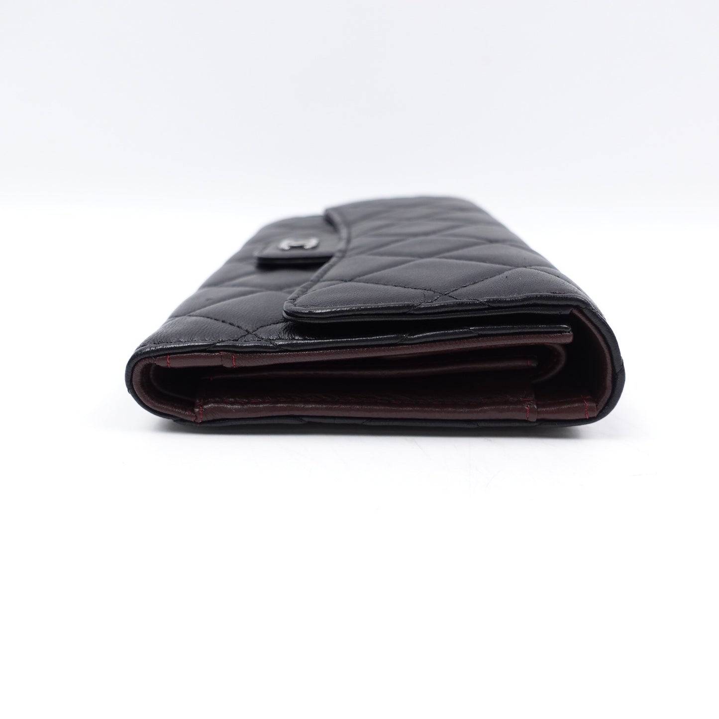 Pre-owned Chanel CF Black Lambskin Wallet