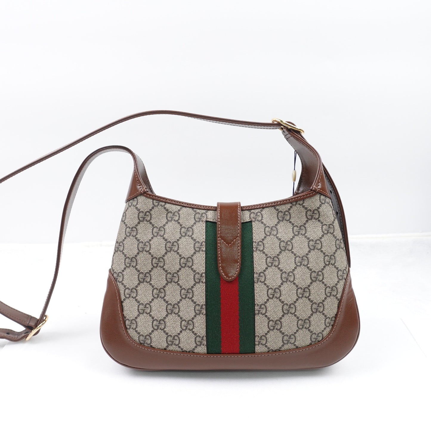 Pre-owned Gucci Jackie 1961 Ophidia Coated Canvas Hobo Bag