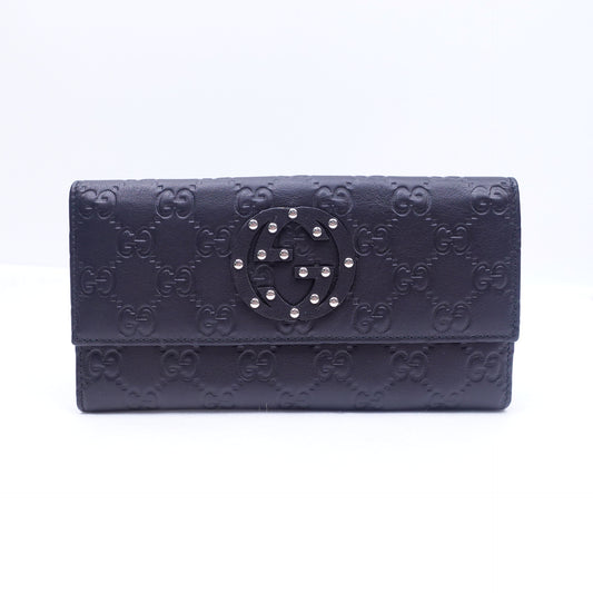 Gucci GG Logo Black Calfskin Wallet